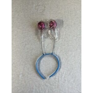 Vintage Alien Head Bopper 80s Glitter Costume Headband Festival Deeley Boppers